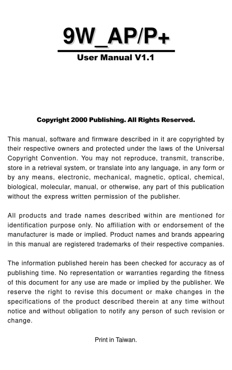 Fastfame 9W AP Series user manual