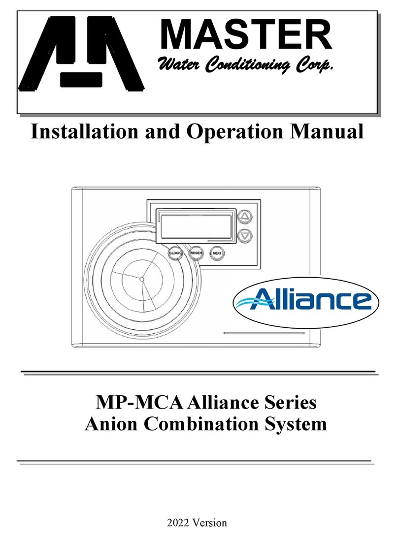 Master Water Conditioning Alliance MP-MCA Series User manual