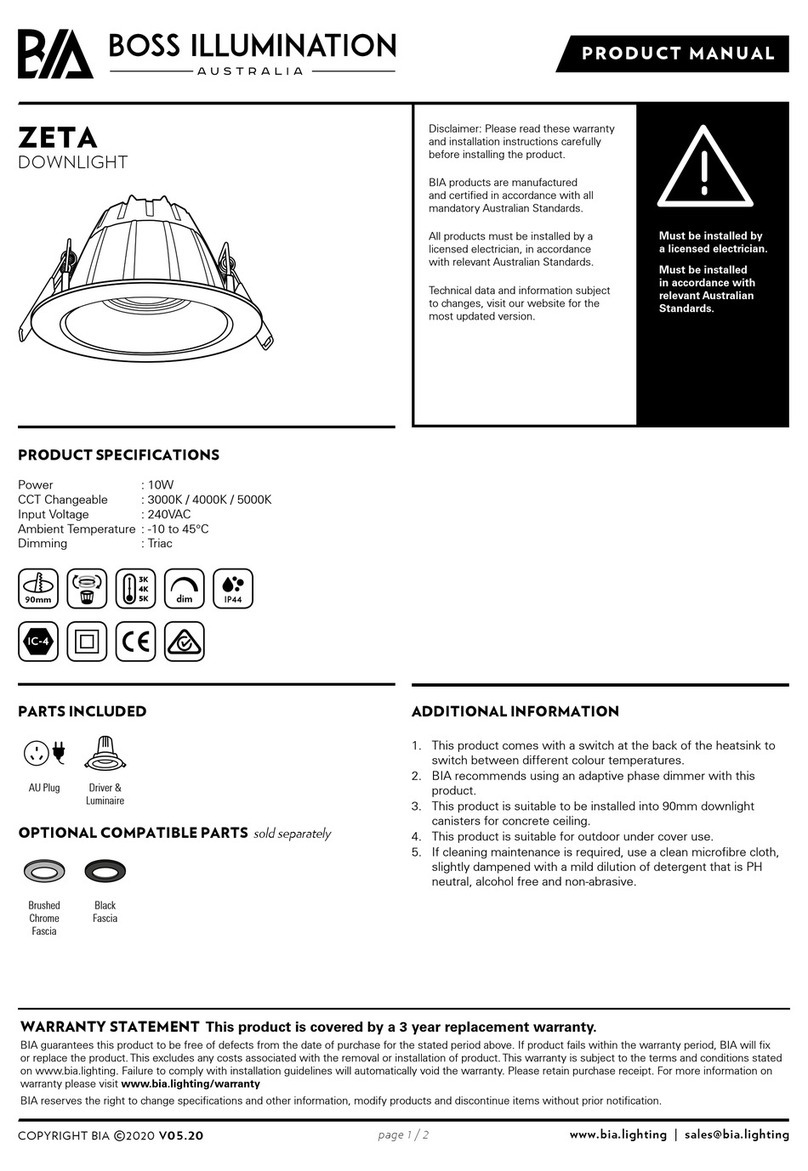 BOSS ILLUMINATION ZETA product manual