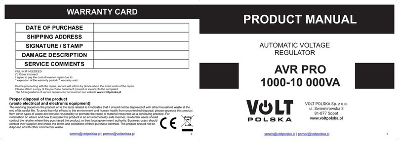 Volt Polska AVR PRO 1000 User manual