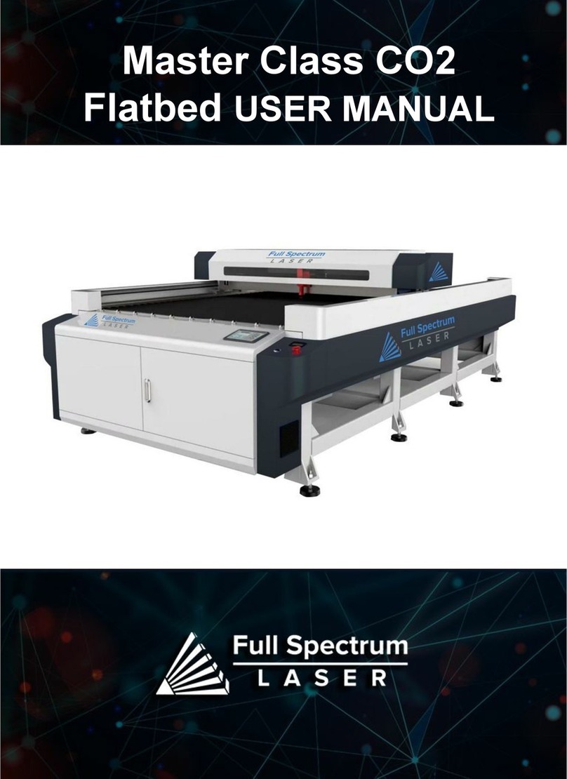 Full Spectrum Laser Master Class CO2 Flatbed User manual