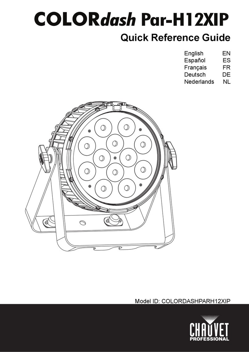 Chauvet Professional COLORdash Par-H12XIP Quick reference guide Chauvet Professional COLORdash Par-H12XIP Quick reference guide