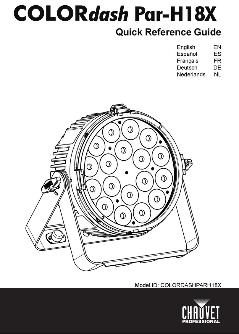 Chauvet Professional COLORdash Par-H18X Quick reference guide