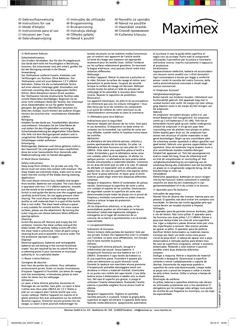 Maximex Exclusive Instructions for use