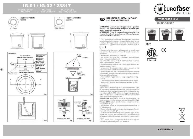 Eurofase Lighting HYDROFLOOR MINI ROUND instruction manual Eurofase Lighting HYDROFLOOR MINI ROUND instruction manual