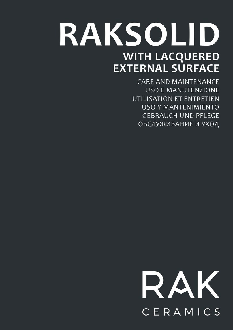 Rak Ceramics RAKSOLID Care and maintenance Rak Ceramics RAKSOLID Care and maintenance