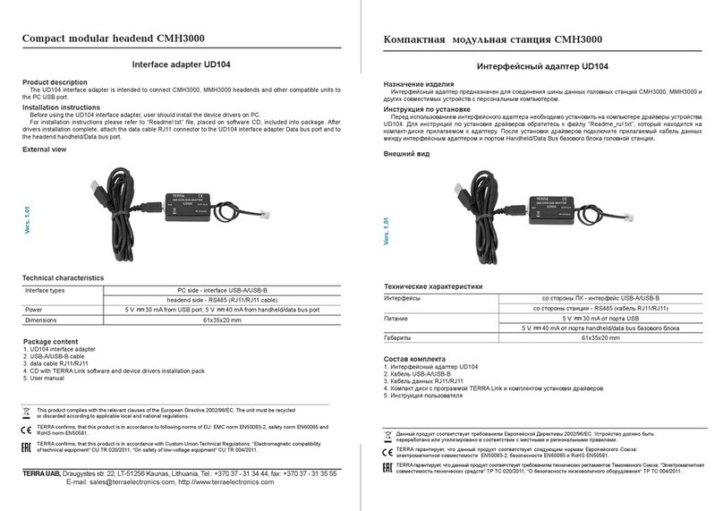 Terra UD104 User manual