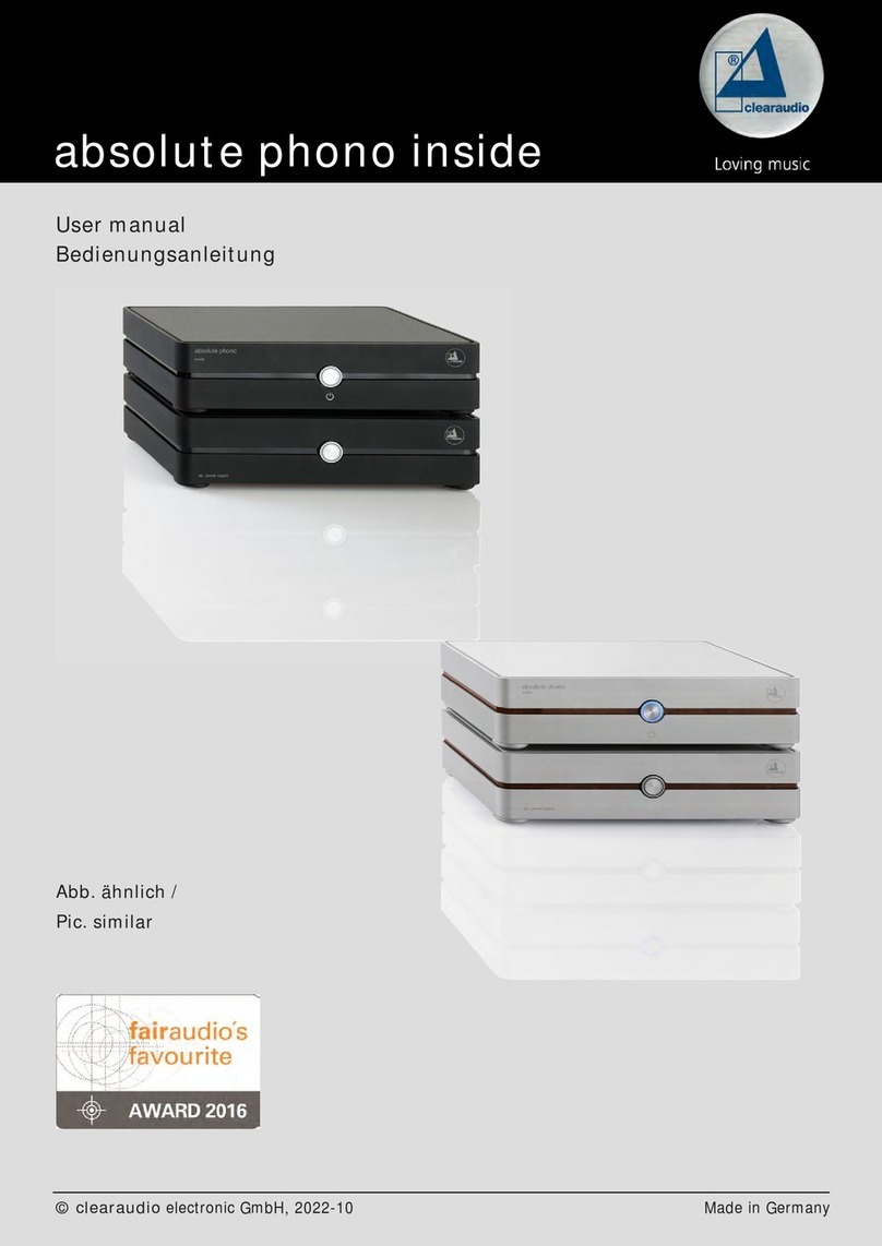 Clearaudio Absolute phono inside User manual