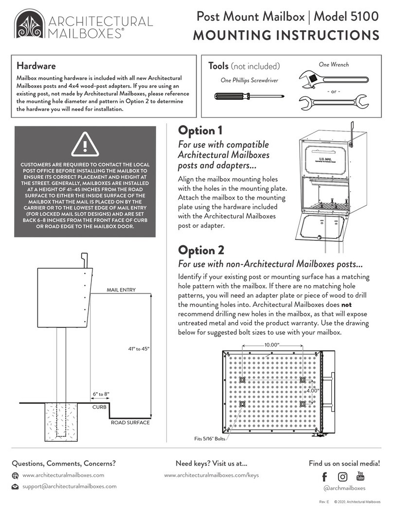 Architectural Mailboxes Oasis User manual
