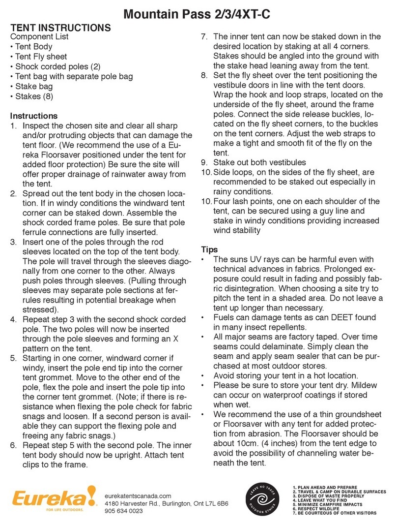 Eureka Mountain Pass 2XT-C quick start guide