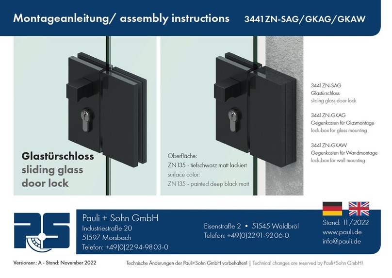 Pauli + Sohn 3441ZN-SAG Assembly instructions