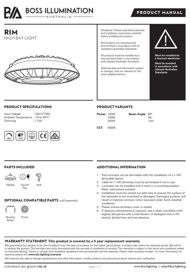 BOSS ILLUMINATION RIM 100 product manual