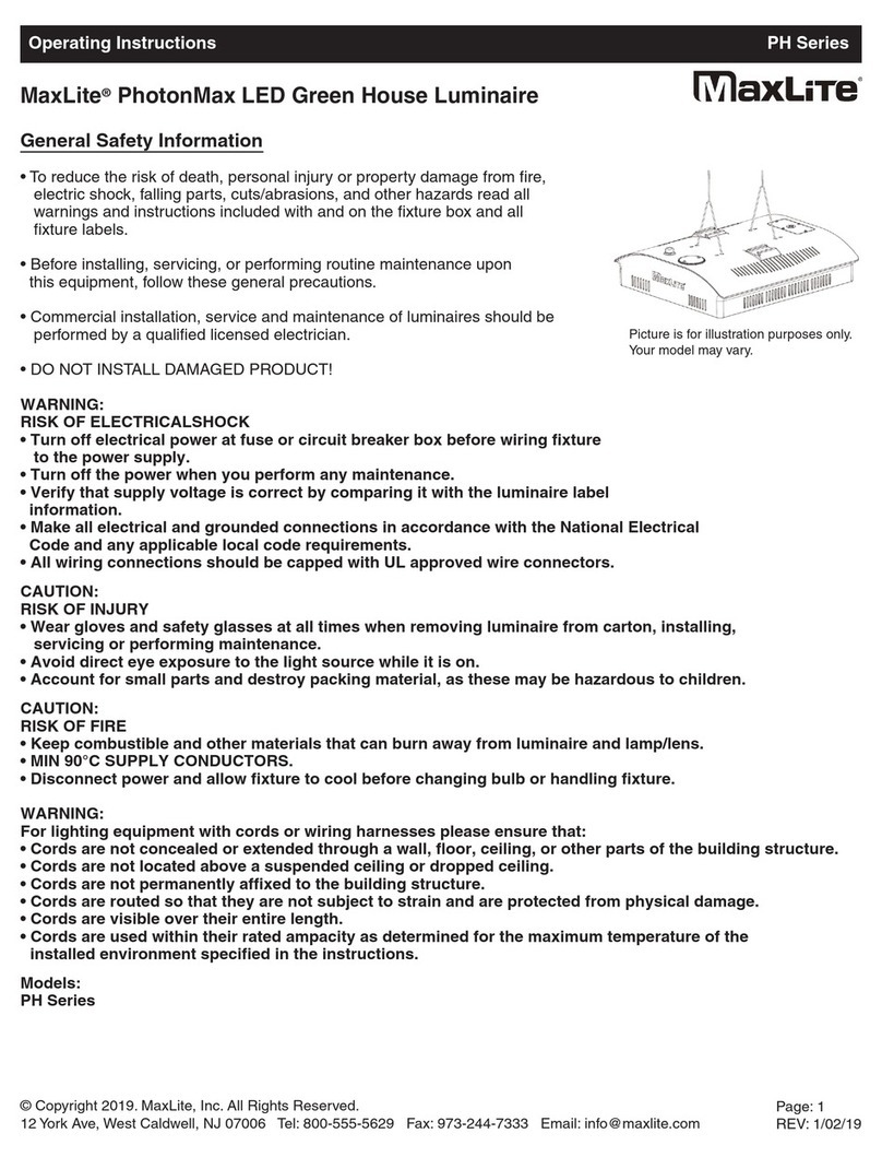 MaxLite PhotonMax PH Series operating instructions MaxLite PhotonMax PH Series operating instructions
