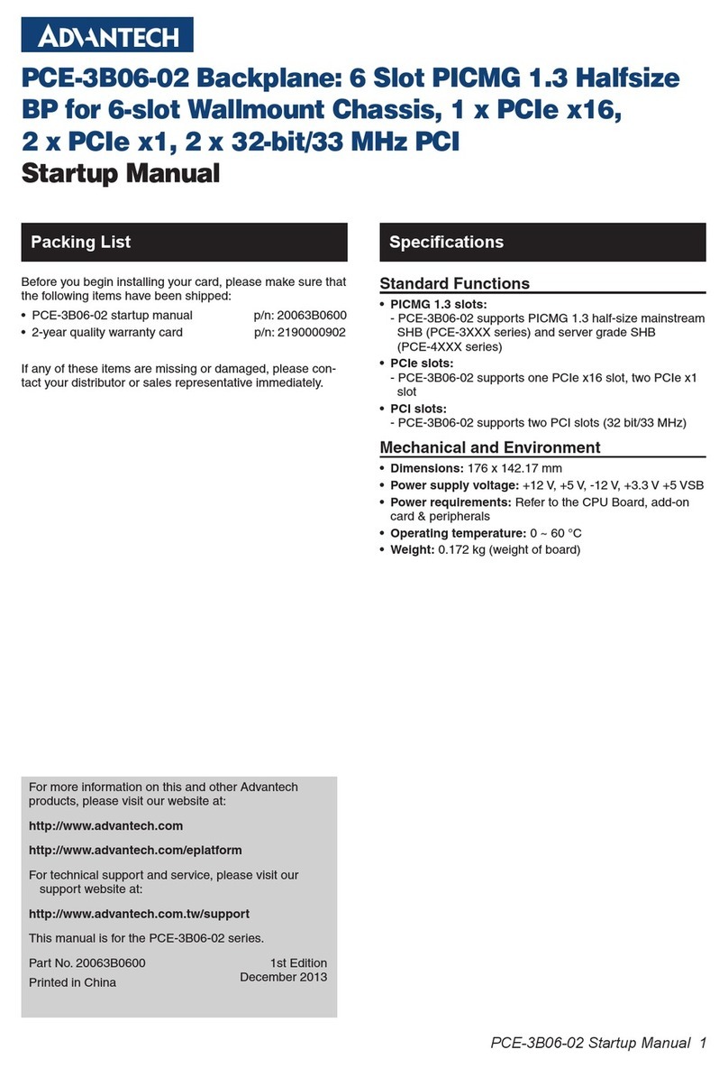 Advantech PCE-3B06-02 Startup manual