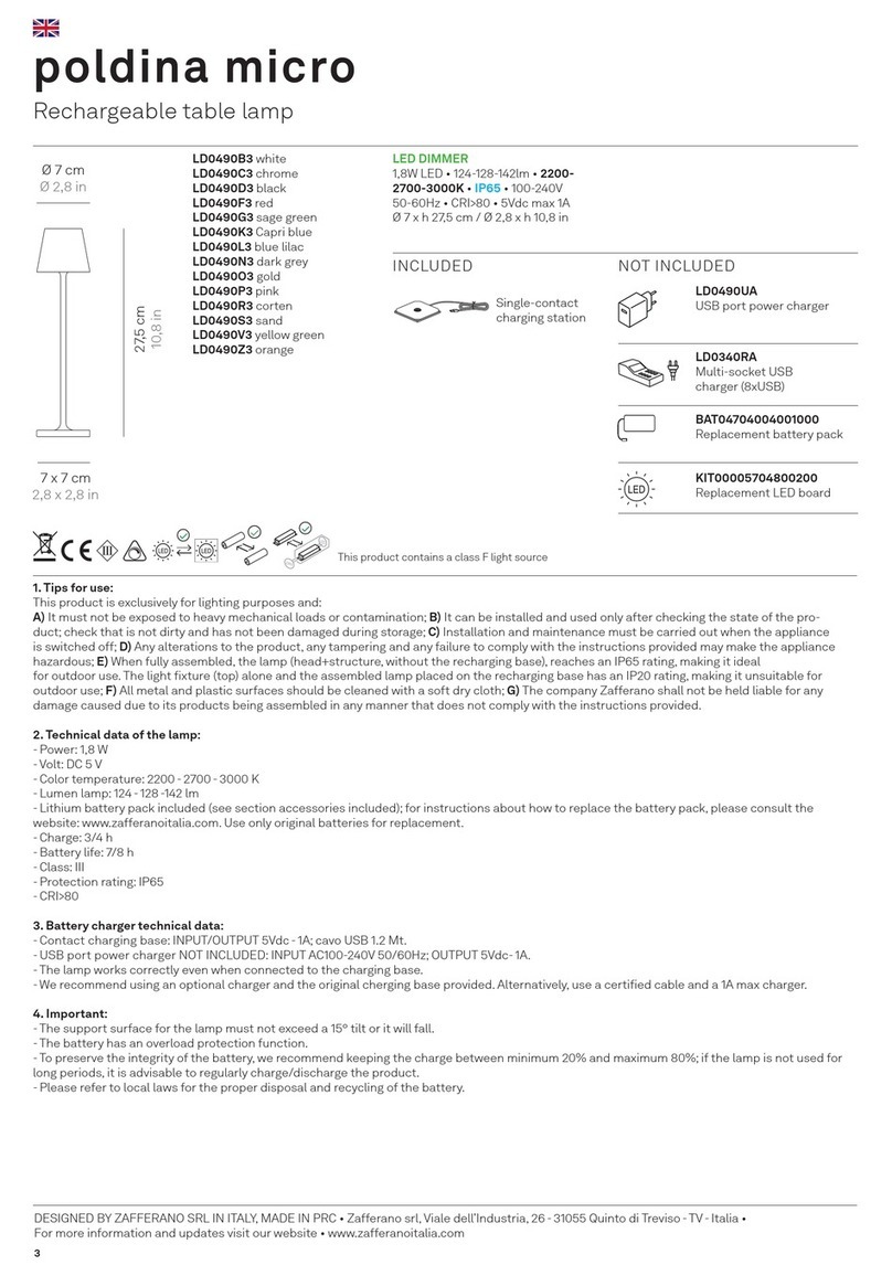 Zafferano LD0490B3 Instructions for use