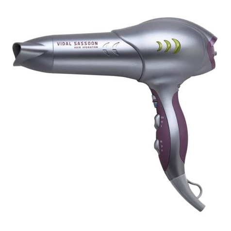 Vidal Sassoon VS438E Use and Care Instruction Manual