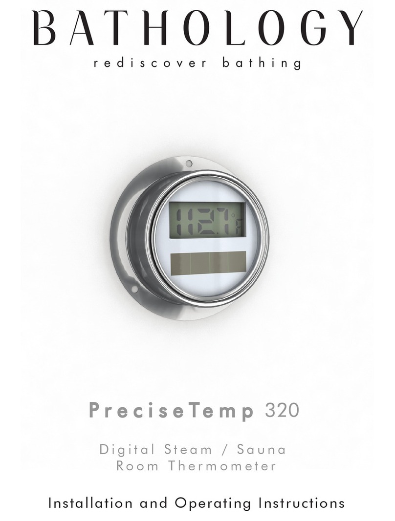 Bathology PreciseTemp 320 Installation and operating instructions