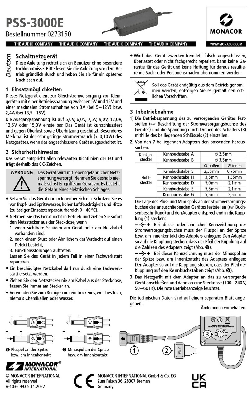 Monacor PSS-3000E instructions