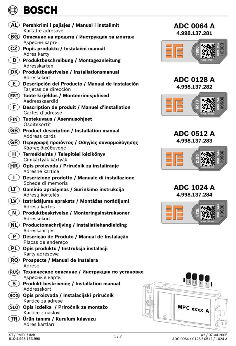Bosch ADC 0064 A User manual