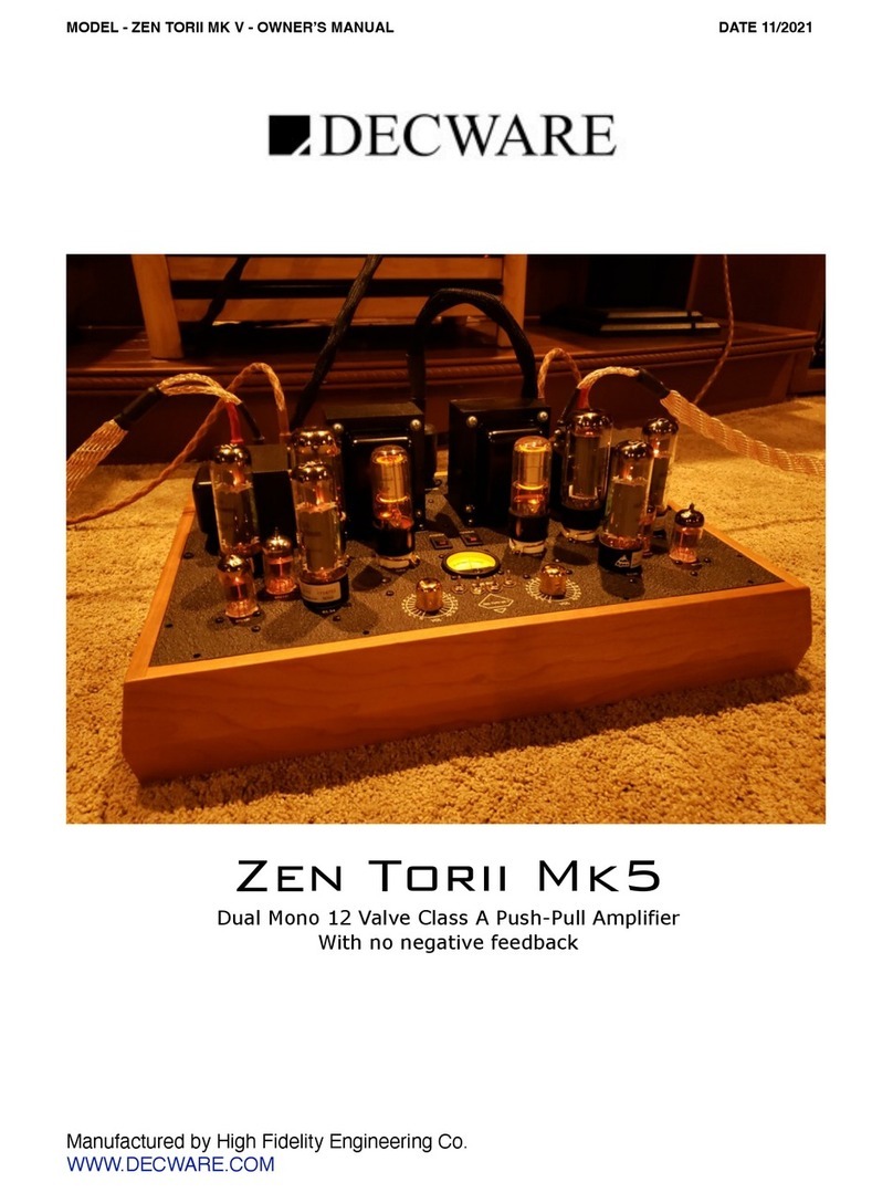 Decware ZEN TORII MK V User manual
