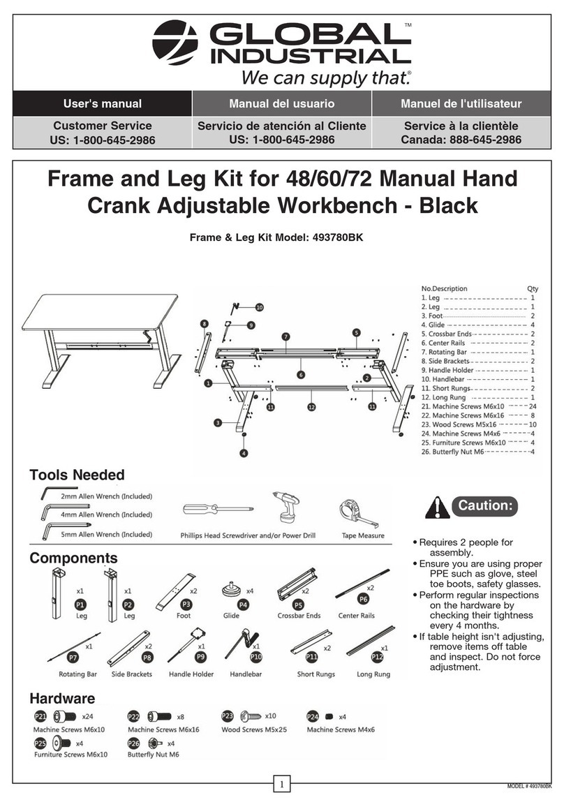 Global Industrial 493780BK user manual