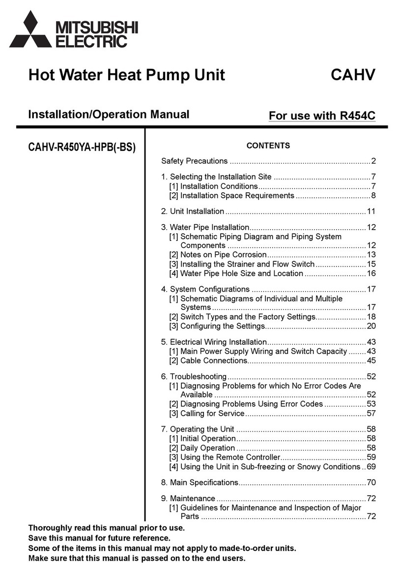 Mitsubishi Electric CAHV-R450YA-HPB Installation & operation manual Mitsubishi Electric CAHV-R450YA-HPB Installation & operation manual