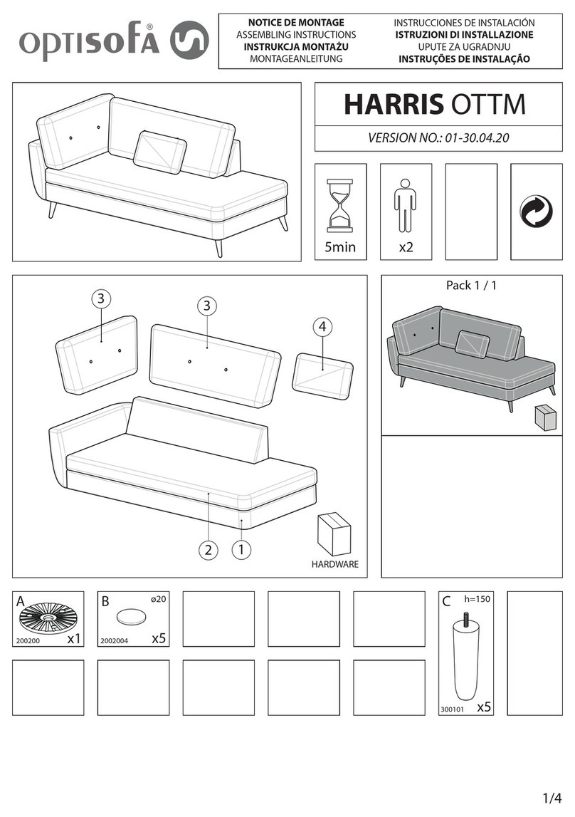 optisofa HARRIS OTTM Assembling instructions