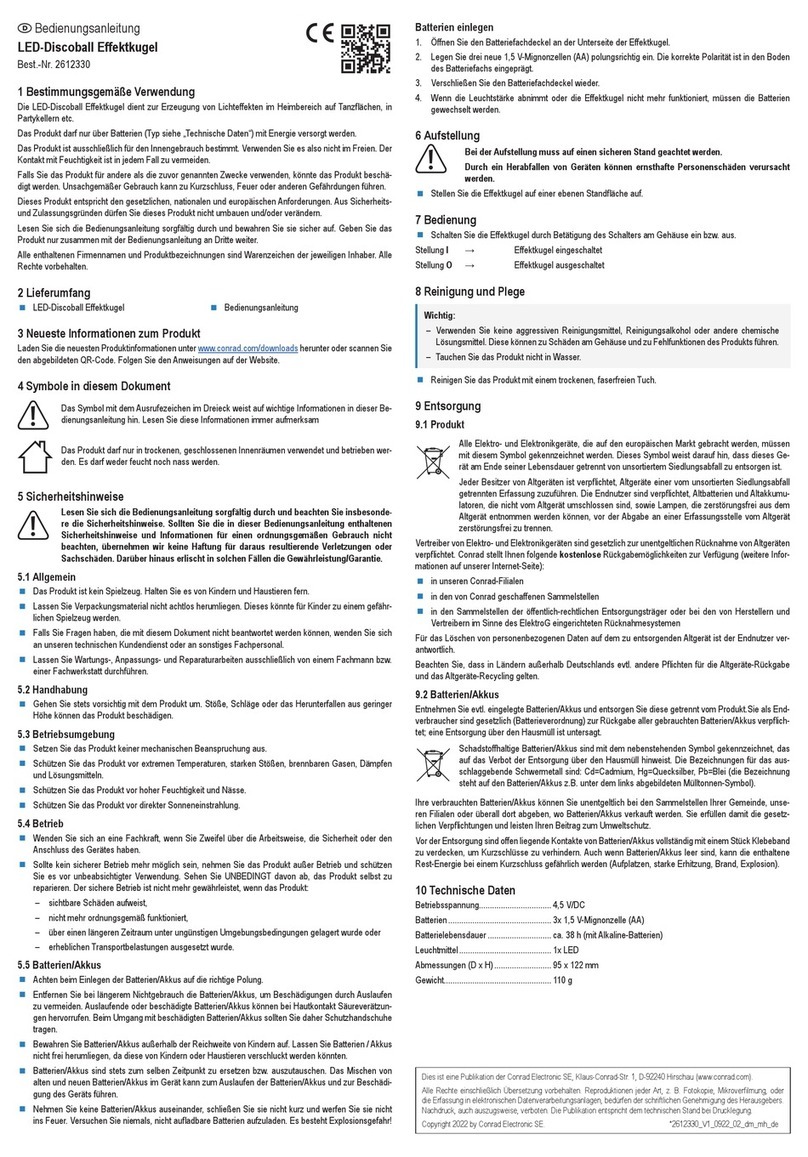 Conrad 2612330 operating instructions Conrad 2612330 operating instructions