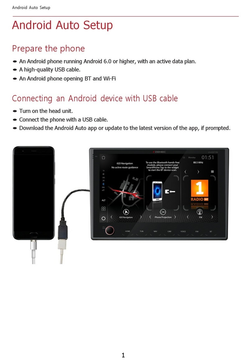 ZENEC E3776 Setup