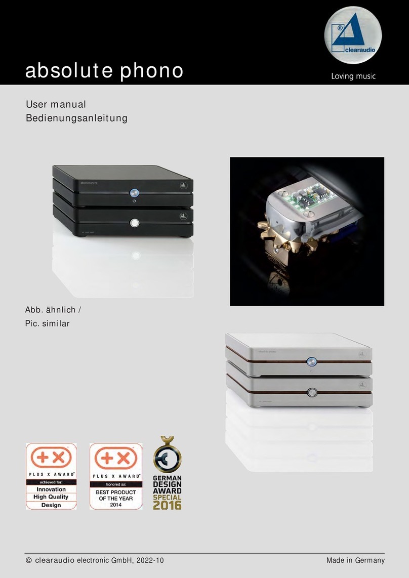 Clearaudio Absolute phono User manual