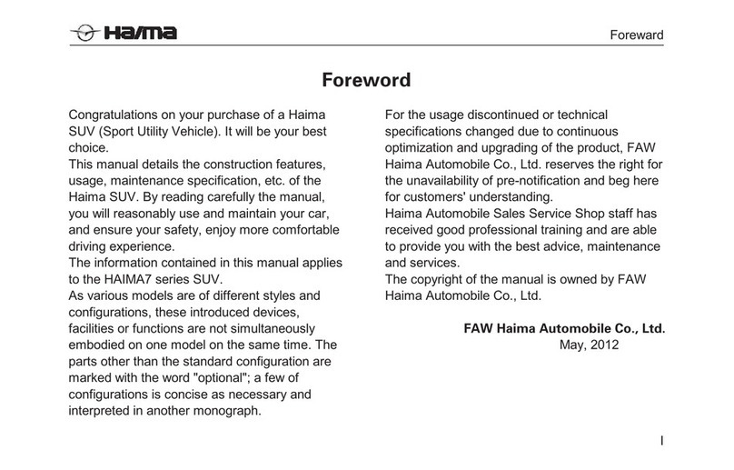 FAW Haima 7 Series owner's manual