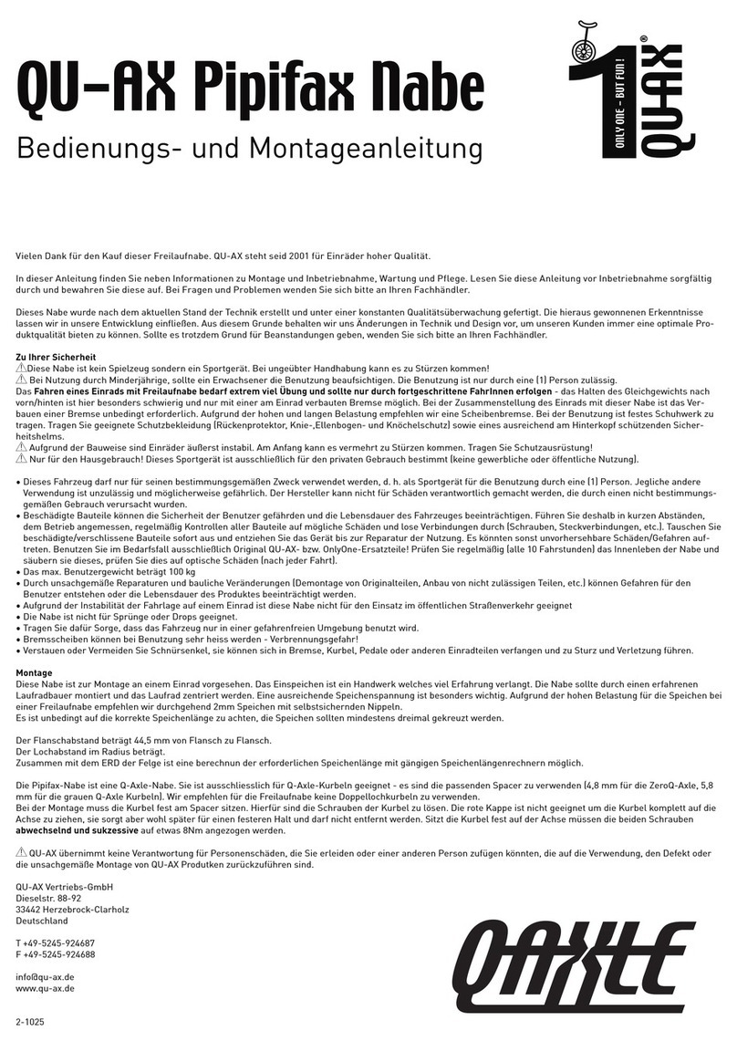 QU-AX Pipifax Hub User manual