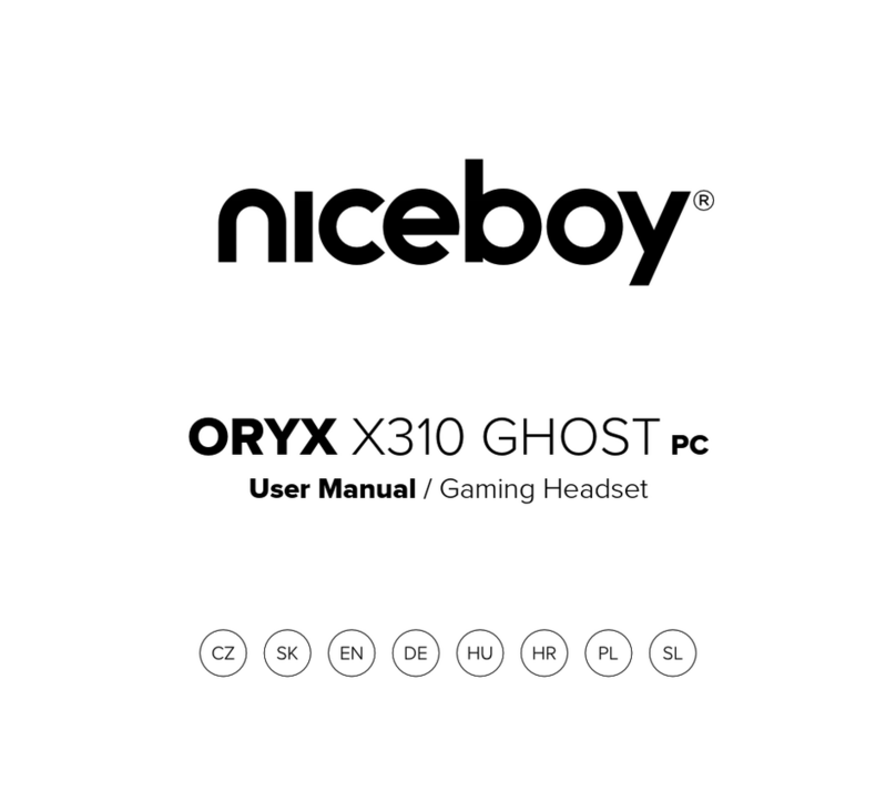 Niceboy ORYX X310 GHOST user manual