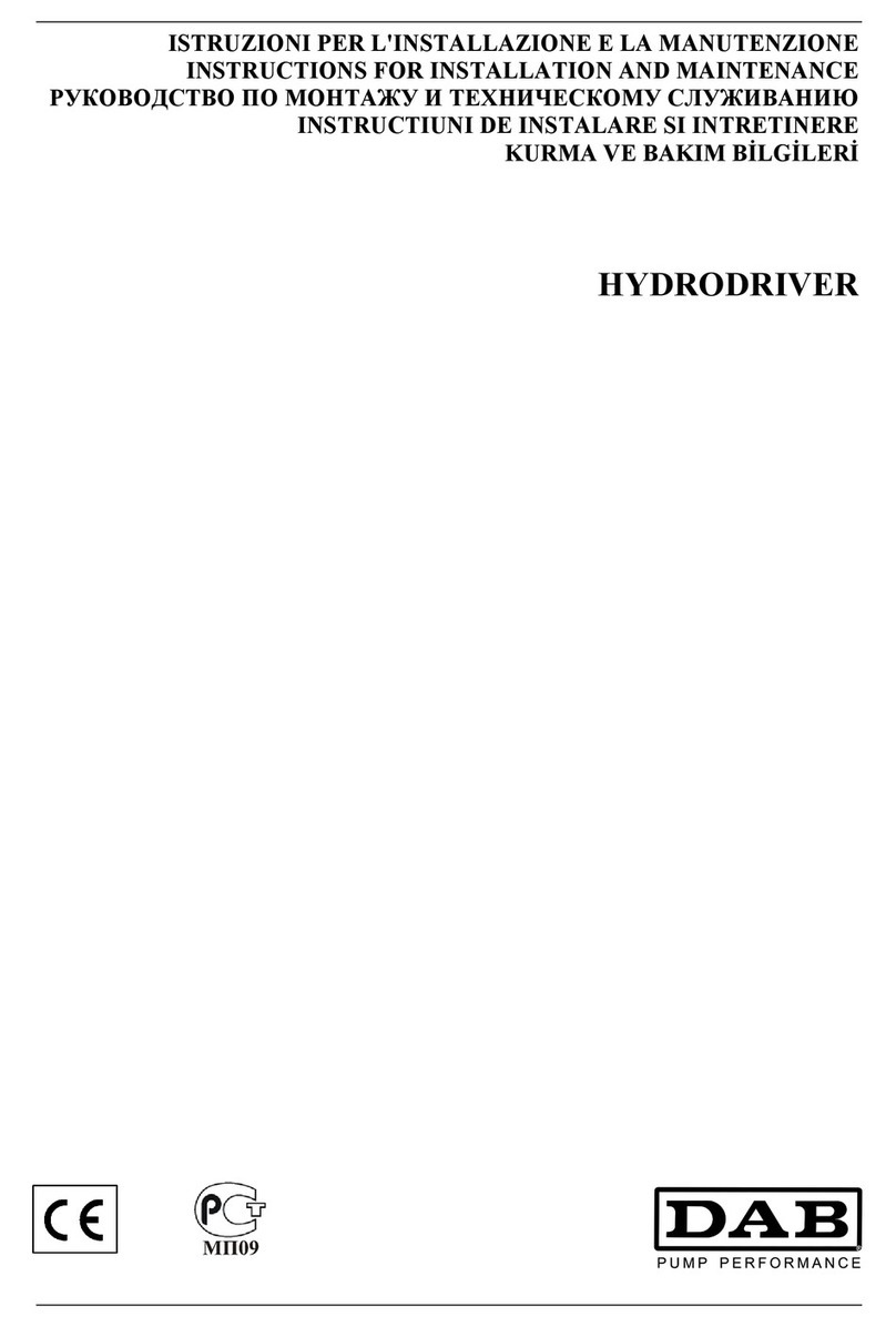 DAB Hydrodriver A Operating and maintenance manual DAB Hydrodriver A Operating and maintenance manual