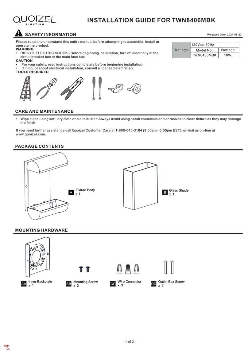 Quoizel TWN8406MBK User manual