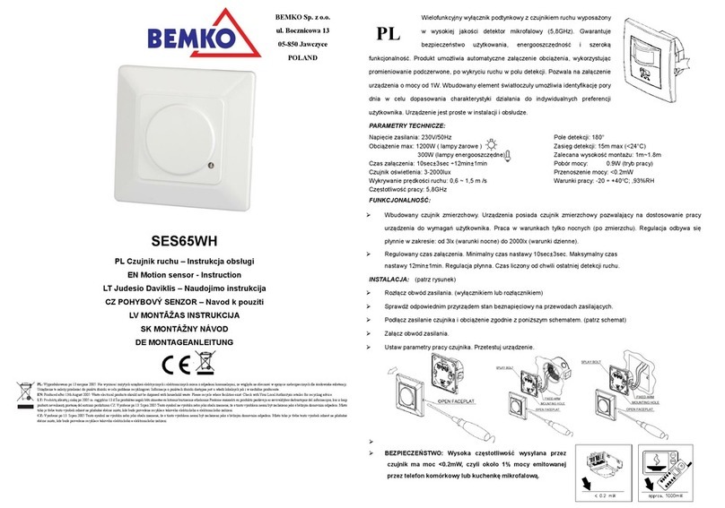 BEMKO SES65WH User manual