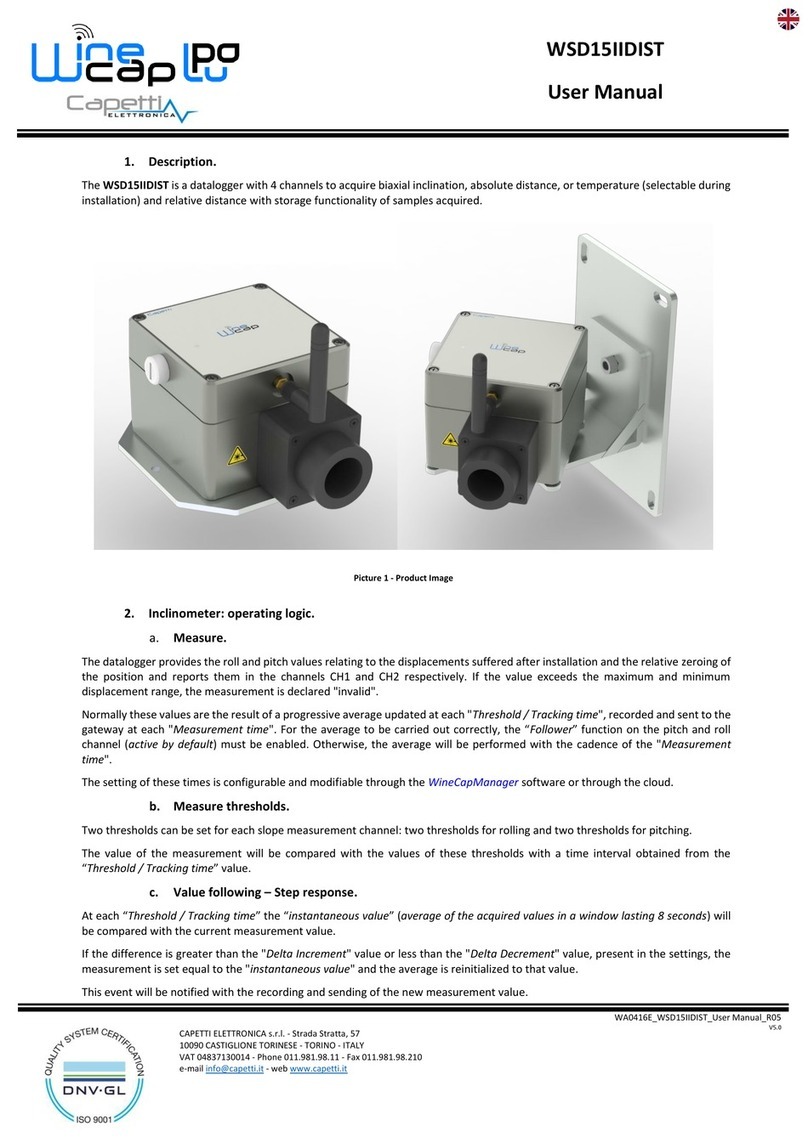 Capetti Elettronica WineCap WSD15IIDIST user manual