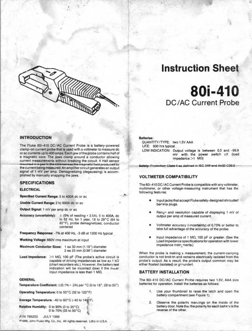 Fluke 80i-410 User manual