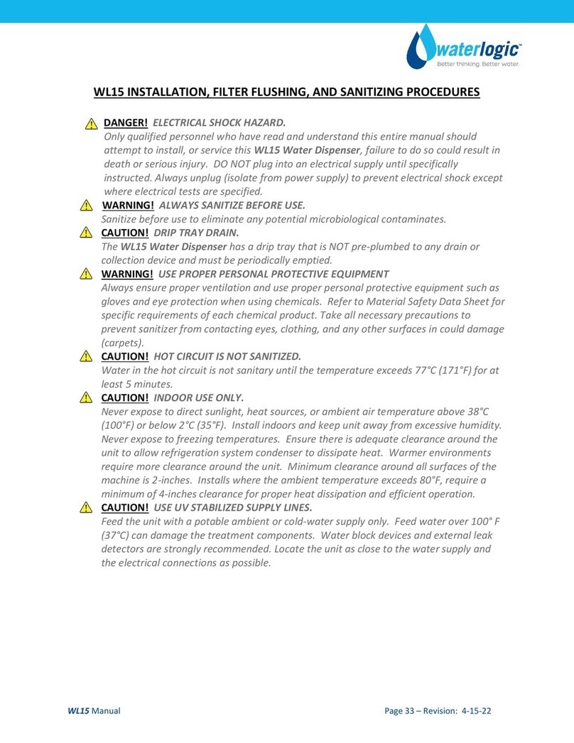 WaterLogic WL15 User manual WaterLogic WL15 User manual