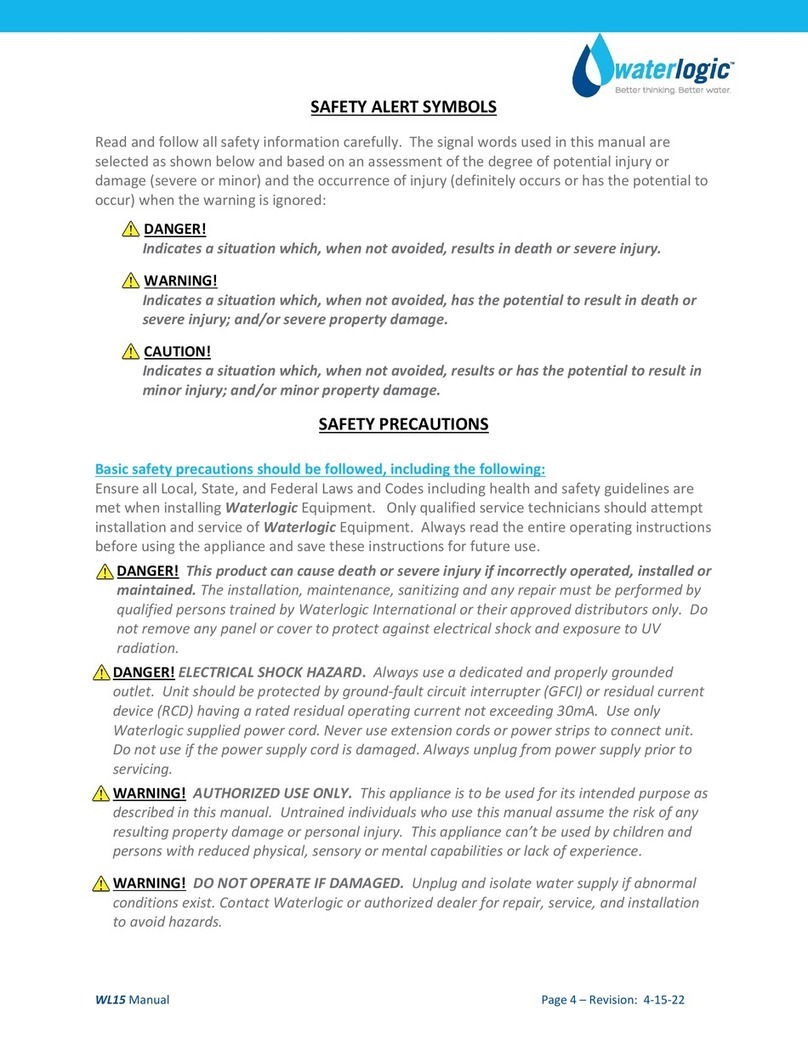 WaterLogic WL15-HCS User manual WaterLogic WL15-HCS User manual