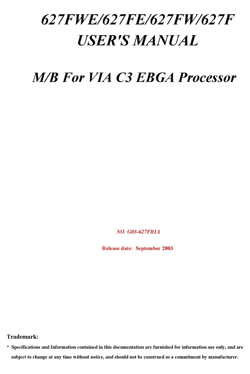 JETWAY 627FWE User manual