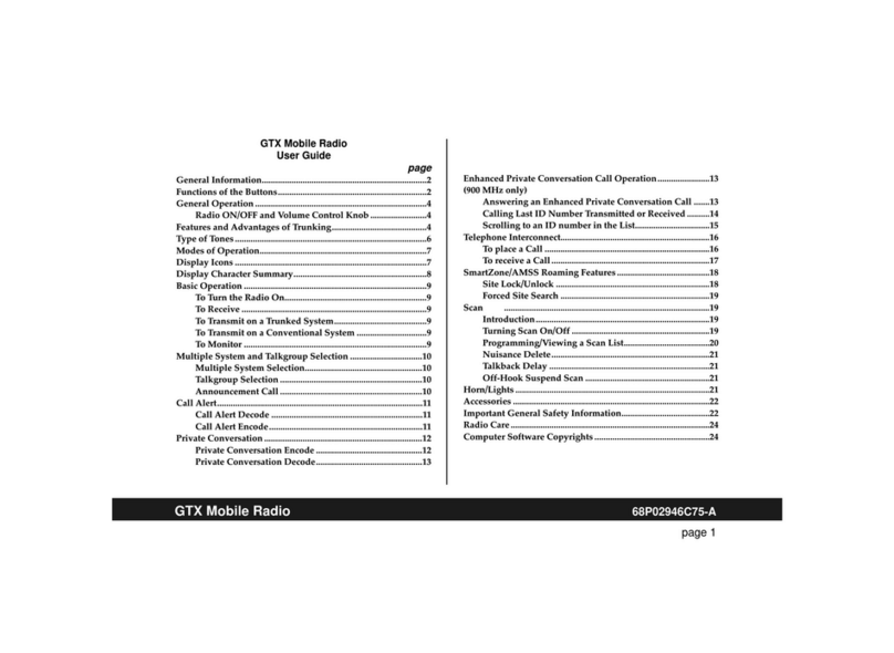 Motorola GTX User manual