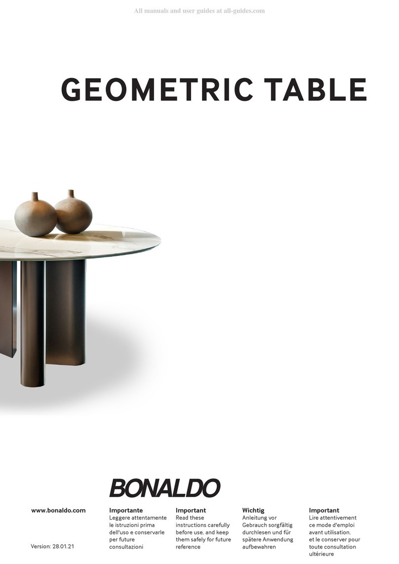 Bonaldo GEOMETRIC TABLE Assembly instructions