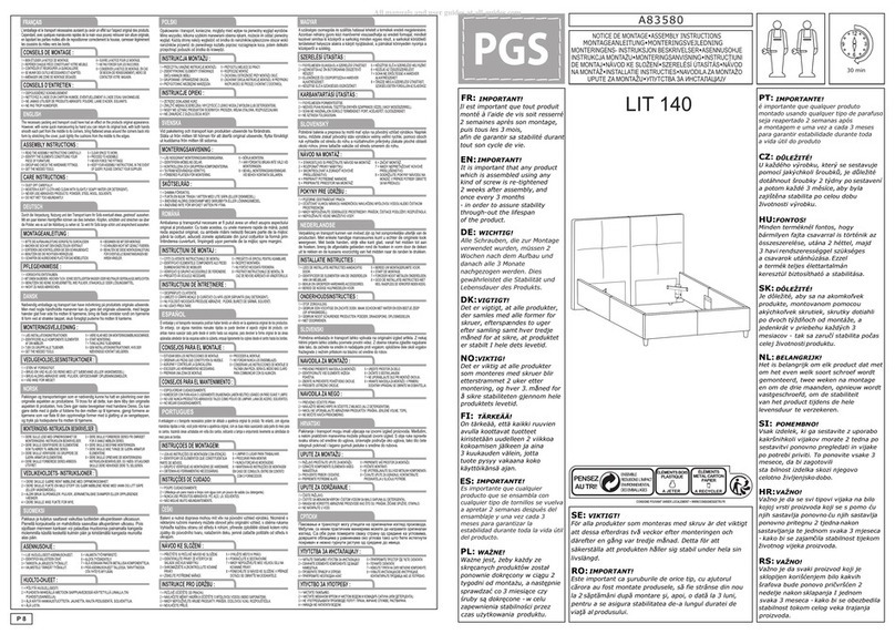PGS LIT 140 Assembly instructions