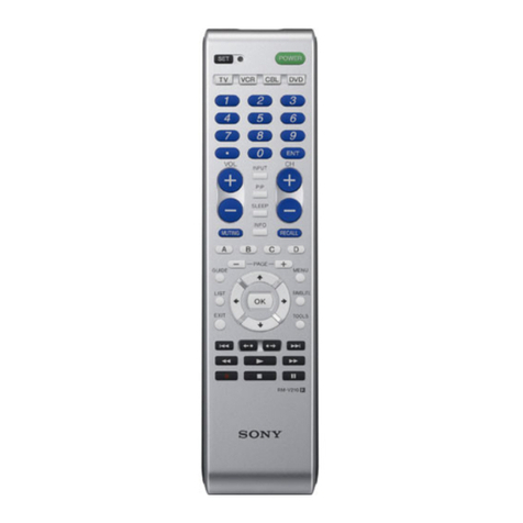 Sony RM-V210 - Universal Remote User manual Sony RM-V210 - Universal Remote User manual