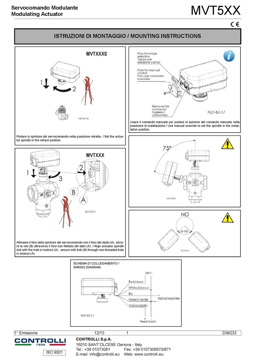 Controlli MVT5 Series Mounting instructions