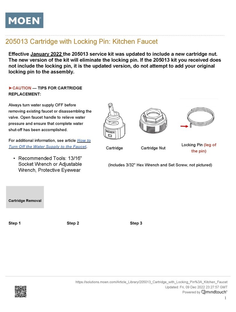 Moen 205013 User manual Moen 205013 User manual
