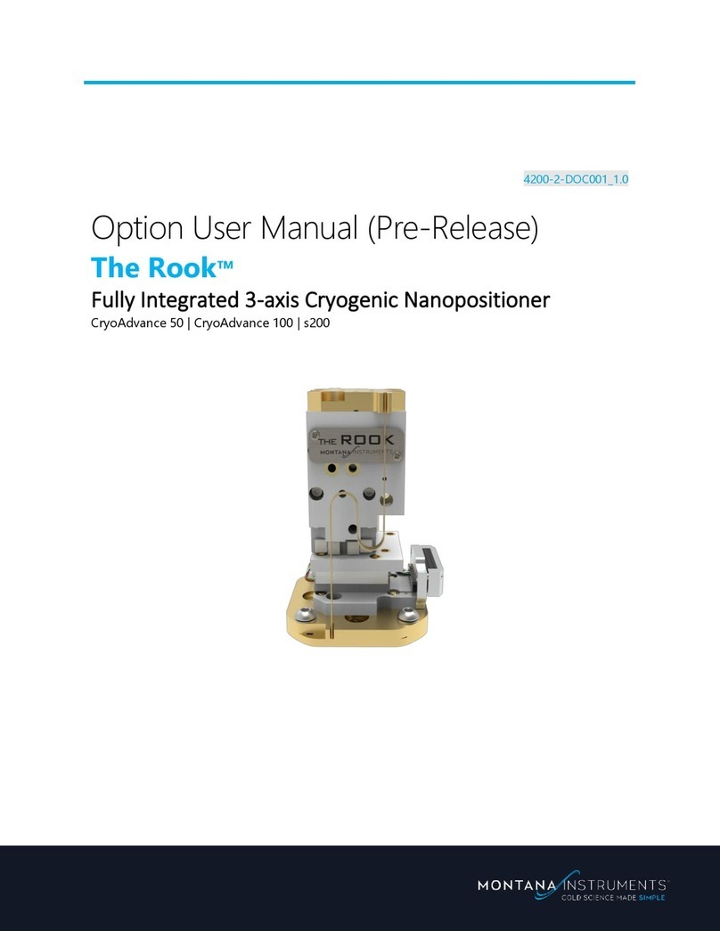 Montana Instruments The Rook CryoAdvance 50 User manual
