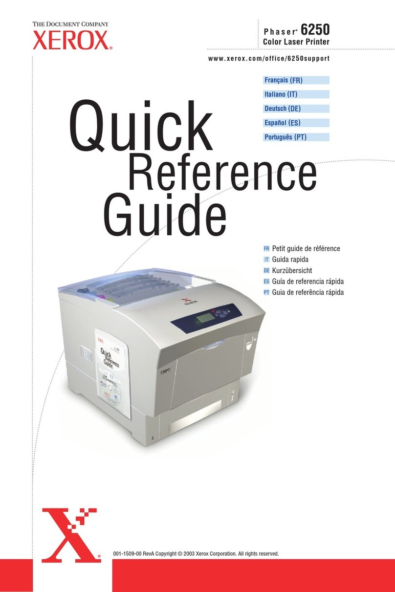 Xerox PHASER 6250 User manual