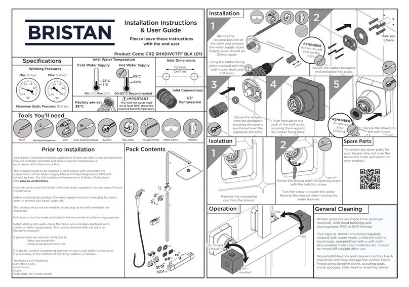 Bristan CRZ SHXDIVCTFF BLK (D1) Wiring diagram Bristan CRZ SHXDIVCTFF BLK (D1) Wiring diagram
